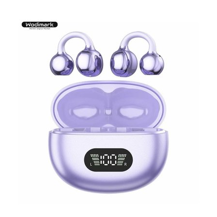 Wodimark Hi-Fi Stereo Klips TWS Kablosuz Bluetooth Kulaklık, Açık Kulak Tasarım, Dijital Ekranlı, Gürültü Önleyici, Uzun Şarj Süresi