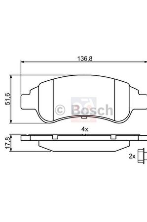 0986494027 Peugeot 301 12- Ön Fren Balatası Citroen C2-c3-c4 Berlingo Xsara P207 06- uyumlu