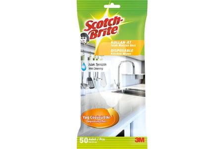 Scotch Brite Kullan At Islak Mutfak Bezi 50 Adet Beyaz