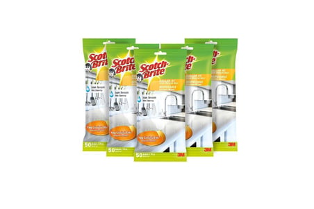 Scotch Brite Kullan At Islak Mutfak Bezi Paketi Beyaz 5 x 50 Yaprak