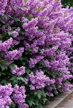 Leylak Çiçeği – Canlı Saksılı Hoş Kokulu Çalı Bitkisi 60-80cm (Mor Çiçekli / Bahçeye Uygun)