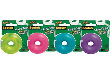 4 Adet Scotch® Donut Bant Kesicİ 19mm x 7,6m MagicTM Bant ile Scotch