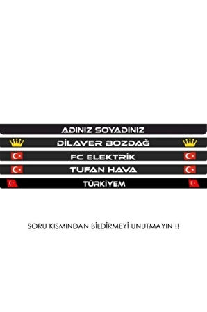Kişiye Özel Isimli Kabartmalı Plakalık Takımı Plaka Altlığı Çerçevesi (2 Adet)