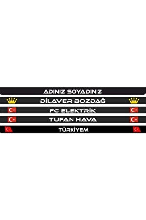 Kişiye Özel Isimli Kabartmalı Plakalık Takımı Plaka Altlığı Çerçevesi (2 Adet)