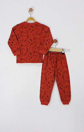 Mickey Mouse Baskılı Düğmeli Pijama Takımı