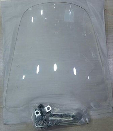 Motospartan Siperlik Camı Küçük Boy 44cm X 42cm 3mm Spacy110 Fızy125 Actıva100 Scooter Aparatlı