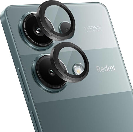 XİAOMİ NOTE 13 PRO 4G UYUMLU SAFİR CAM TELEFON KAMERA LENS KORUYUCU SİYAH