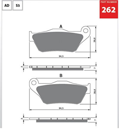 Gold Fren Balatası Ön Yamaha Xp 250 R/v  X-max  05 - 13 F Yp 250 R  X-max  05 - 09 F 250 X-cıty 08 -