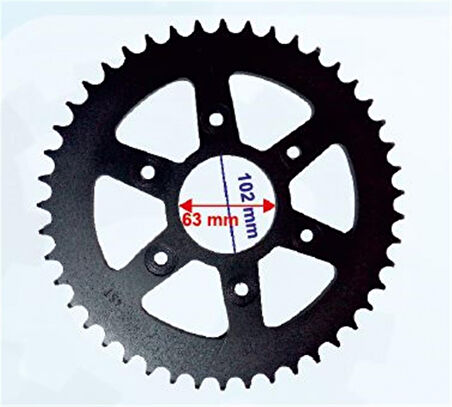 Motospartan Arka Dişli 45t 520 Bajaj Dominar 400 Ktm 200 Duke 390 2015 2020  İç 63mm 6 Delikli Ind Ö