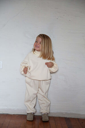 Mavi Sırt Baskılı Çocuk Eşofman Takımı