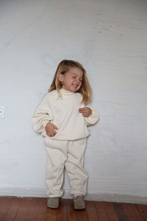 Mavi Sırt Baskılı Çocuk Eşofman Takımı