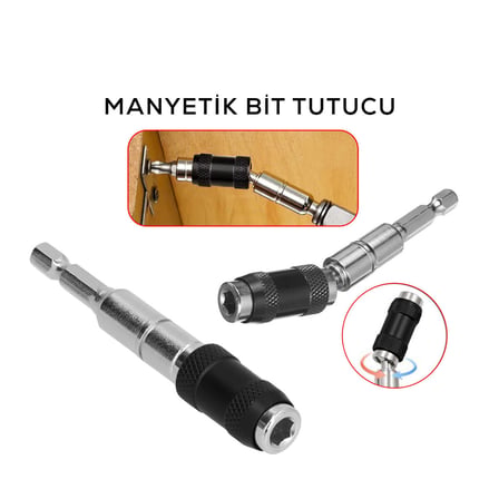 Manyetik Bit Tutucu - Mafsallı - Döner Başlık 