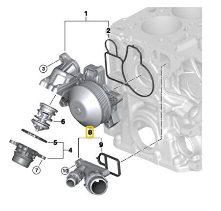 BMW N47 N57 N57S MOTOR SU FLANŞI 11117800048