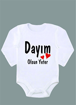 Uzun Kollu %100 Organik Pamuk Baskılı Bebek Body Çıtçıtlı Zıbın ZBN078