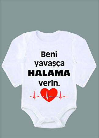 Uzun Kollu %100 Organik Pamuk Baskılı Bebek Body Çıtçıtlı Zıbın ZBN063