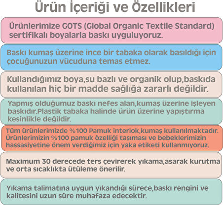 Uzun Kollu %100 Organik Pamuk Atatürk ve Çocuk Baskılı Bebek Body Zıbın ZBN121