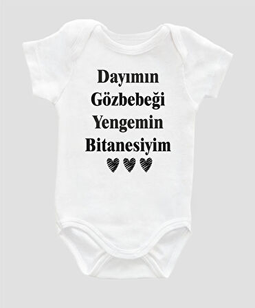 Organik %100 Pamuk Dayımın Gözbebeği Yengemin Bebek ZBN061
