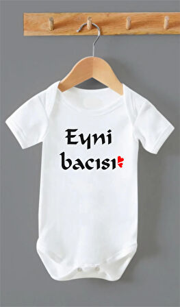 Organik %100 Pamuk Eyni Bacısı Azeri Bebek Body Zıbın ZBN0153