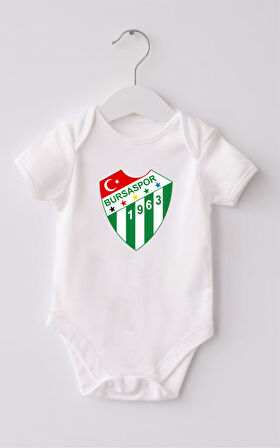 Organik %100 Pamuk Bursa Spor Baskılı Bebek Body Badi Çıtçıtlı Zıbın ZBN124
