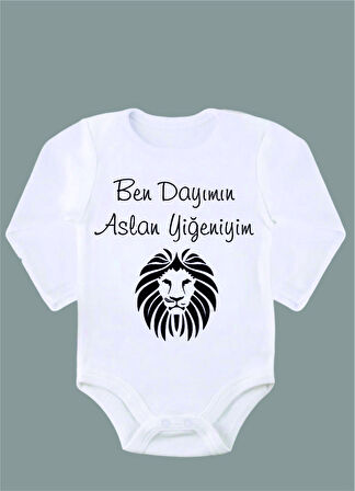 Uzun Kollu %100 Organik Pamuk Baskılı Bebek Body Çıtçıtlı Zıbın ZBN052
