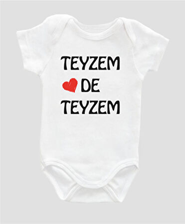 Organik %100 Pamuk Teyzem de Teyzem Bebek Body Çıtçıtlı Badi Zıbın Tulum ZBN032