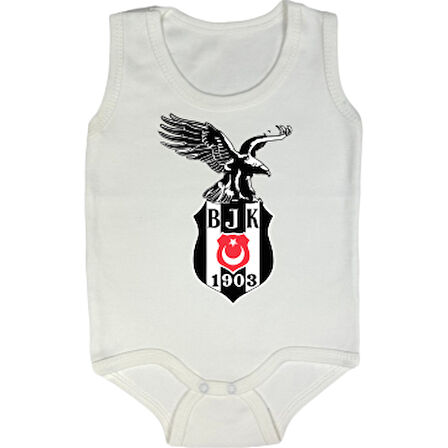 Organik %100 Pamuk Kartal Bebek Askılı Bisiklet Yaka  Body ZBN094