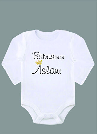 Uzun Kollu %100 Organik Pamuk Baskılı Bebek Body Çıtçıtlı Zıbın ZBN040