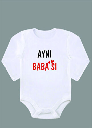 Uzun Kollu %100 Organik Pamuk Baskılı Bebek Body Çıtçıtlı Zıbın ZBN030
