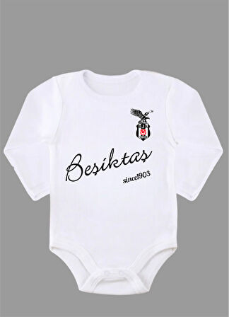 Uzun Kollu Organik %100 Pamuk Bjk Since 1903 Baskılı Bebek Body ZBN244