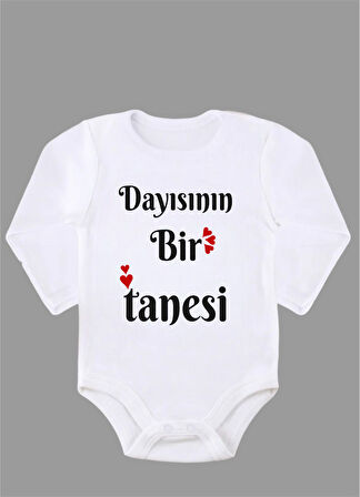 Uzun Kollu %100 Organik Pamuk Baskılı Bebek Body Çıtçıtlı Zıbın ZBN090