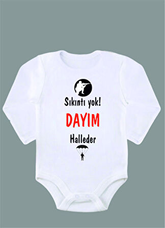 Uzun Kollu %100 Organik Pamuk Baskılı Bebek Body Zıbın ZBN154
