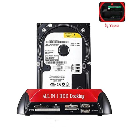 TechTic  Usb 2.0 Docking Combo Kart Okuyucu Sata HDD 2.5 / 3.5 Ide Station