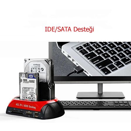 TechTic  Usb 2.0 Docking Combo Kart Okuyucu Sata HDD 2.5 / 3.5 Ide Station