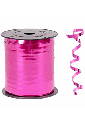 Fuşya Renk Metalik Rafya 8 mm x 200 MT