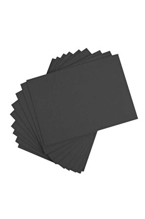 ( 18 Adet ) Siyah Renkli Mukavva 35x50 cm  Sert Renkli Karton 1.0 mm Okul Öncesi Anasınıfı Kreş