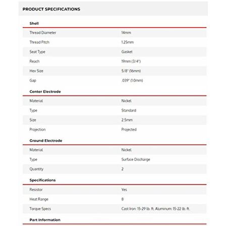Ateşleme Bujisi Çift Tırnaklı 1 Takım (4 Adet) (flr8ldcu)