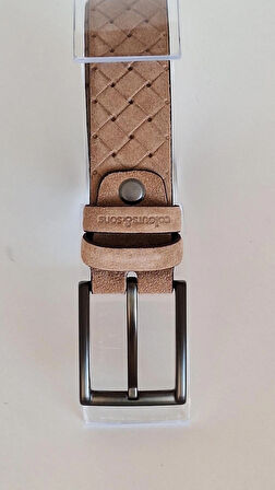 DARKWOOD ERKEK SPOR/KLASİK KEMER-HAKİKİ NUBUK-VİZON RENK-110 CM.