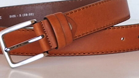 DARKWOOD KLASİK ERKEK KEMER-HAKİKİ DERİ-TABA RENK-110 CM.