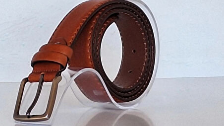 DARKWOOD KLASİK ERKEK KEMER-HAKİKİ DERİ-TABA RENK-110 CM.