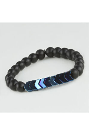 Onix-Hematit Doğaltaş Bileklik