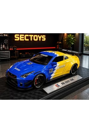 Nissan GTR R35 Diecast Model Araba 1:24 Ölçek Açılan Kapılar Standlı Nissan Skyline Gtr R35 Model Araba GTR