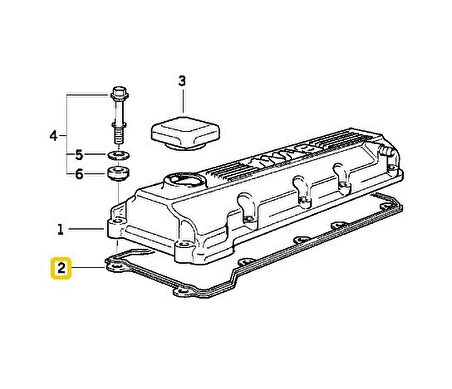 BMW M43 MOTOR ELRİNG KÜLBÜTÖR KAPAK CONTASI 11121432885