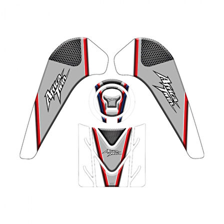 Gogo Tank Pad 004 Gri-beyaz-kırmızı Honda Afrıca Twın