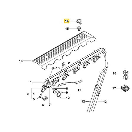 BMW MOTOR KAPAK KLİPSİ 5 ADET ( ZEBRA KAPAK ) 11121726089