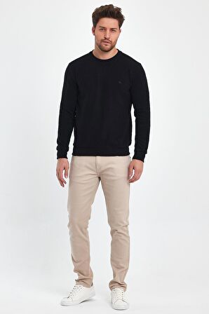 Explode - Erkek Siyah Bisiklet Yaka Kazak