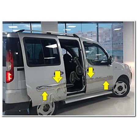 Markadan Fiat Doblo Krom Yan Kapı Çıtası 2006-2012 4 Parça Paslanmaz Çelik