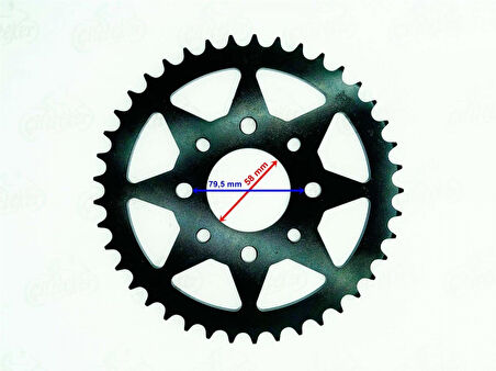 Motospartan Arka Dişli 41t 520 Zincir İçin İç 58mm 8 Delik Öm Ktm Duke 125 (2011-2013) Ktm Duke 200
