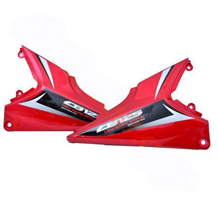 Motospartan Akü Yan Kapak Takım Honda Cb125 Ace Kırmızı