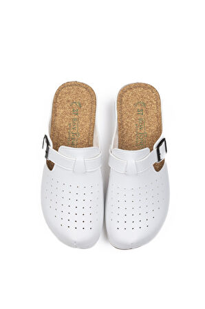 Mantar Tabanlı Ortopedik Kapalı Sabo Kadın Terlik - Anatomic Comfort - 3040