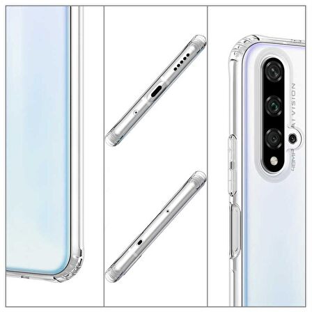 Gpack Huawei Nova 5T Kılıf AntiShock Ultra Koruma Sert Silikon